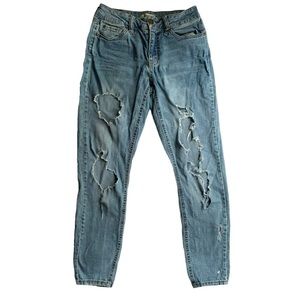 Refuge Distressed Medium Wash Denim Jeans Size 2
